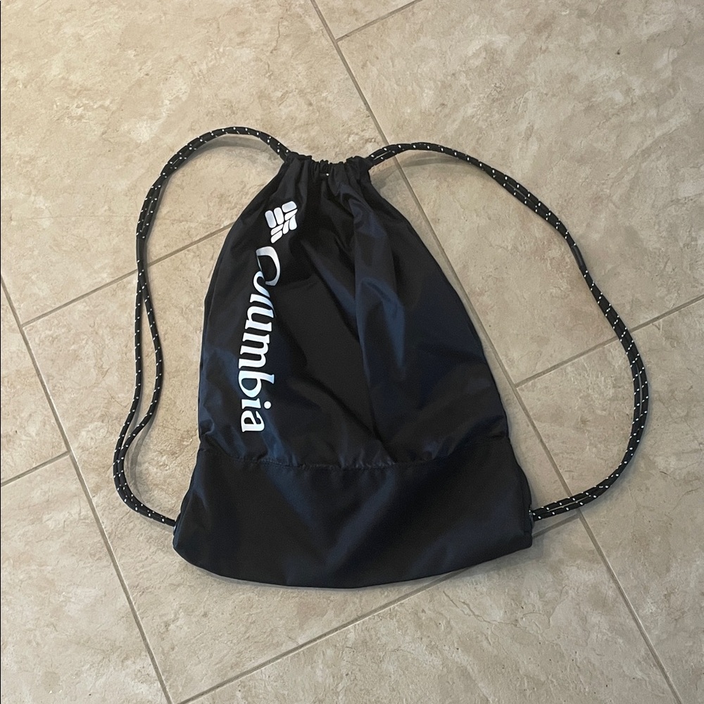 Columbia Black Drawstring Backpack